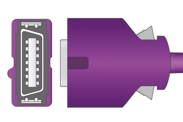 De Kabelcompatibel systeem doc.-10, 2.4m van de Datascopespo2 Adapter
