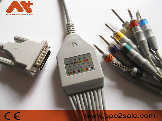 Custo - Med 10 Lead EKG kabel voor Norm, Cardio 130 EKG machine