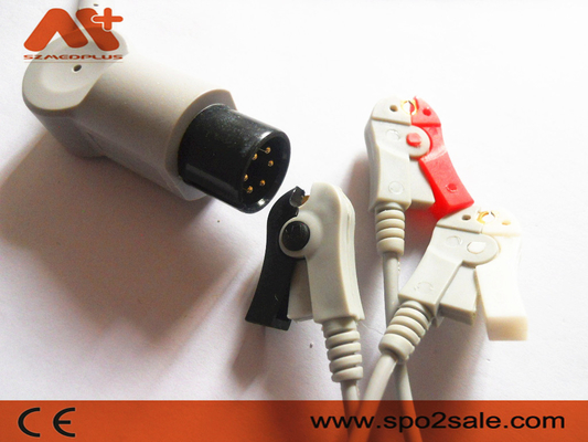 Szmedplusaami ECG Kabels en Leadwires 6 Speld 3 de Kabeltpu AHA Klem van Loodecg