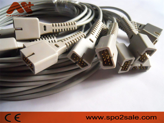 Van de de Uitbreidingskabel van Ce Nellcor de Gevormde Kabel van Nellcor Oximax Spo2