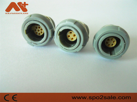 (G51M07-P06LFD0-0070) 1P-trekkrachtduw 6 Plastic contactdoos van de speld de enige inkeping, Grijs plastiek,