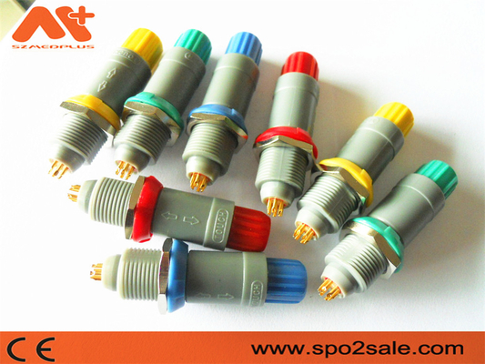 1P Pull Push 6Pin Plastic Plug Grijzige Schelp Grijze mouw voor 5.00mm kabel medische apparatuur connectoren