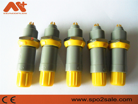(G51MC7-P08LFD0-0040) 1P-trekkrachtduw 8 speld plastic contactdoos, Grey Shell, Gele, dubbele sleutel 60
