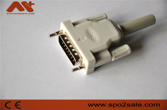 Kabel van het het loodelectrocardiogram van de electrocardiogramschakelaar de compatibele Bionet/Edan/Schiller 15pin 10 met Grijze kleur