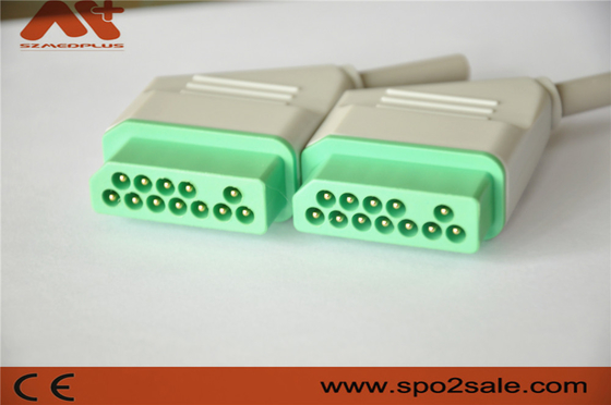 EKG-connector voor Nihon Kohden Patiënt Monitor, groen, Nylon Adapter, 12 pin