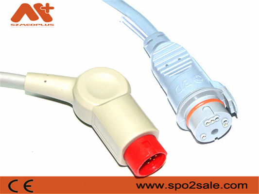 De grijze Kabel 001C-30-70757 Mindray 12 van BD IBP Pin Cable Used Patient Monitor