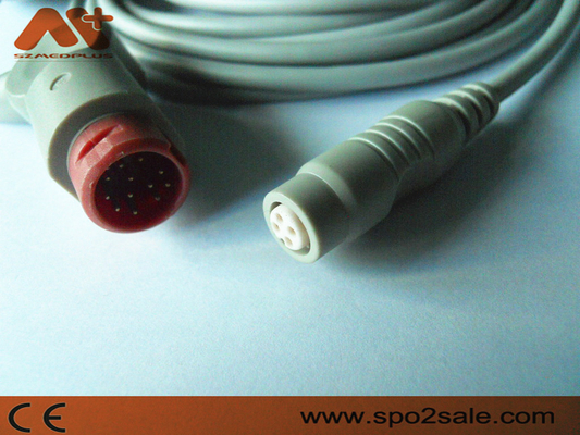 3.5M Philips To B.Braun IBP Kabel - M1634A Grijs HP 12 Speld