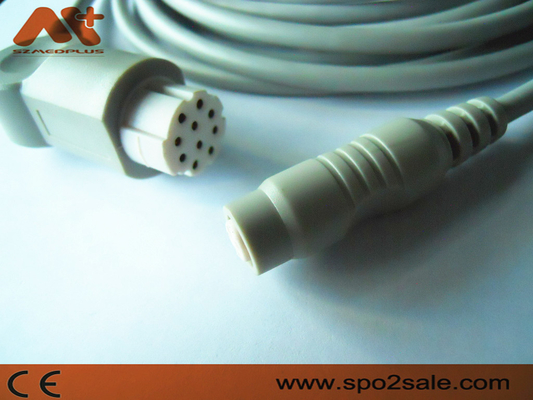 Datex Compatibele IBP Adapterkabel voor AS/3, AS/5, CC-104, Cardiocap cm-104, Cardiocap I, Cardiocap II, Cardiocap/5.