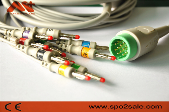 MEDTRONI Compatibele verbindt Direct electrocardiogramkabel voor Lifepak 11, Lifepak 12, Lifepak 15, Lifepak 20