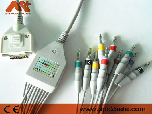 Fukuda ME Compatibel systeem direct-verbindt electrocardiogramkabel voor Cardisuny, KP-500, KP-500D