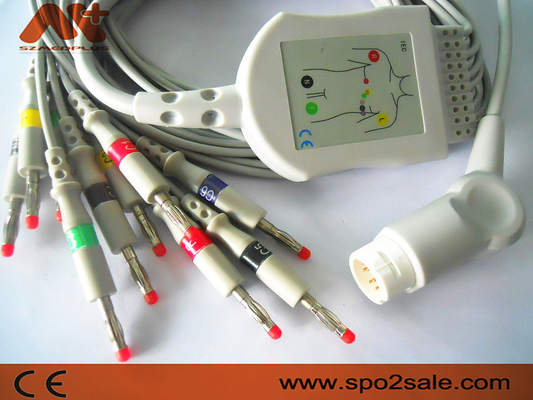 Philips Compatible Direct-Connect-electrocardiogramkabel voor Codemaster 100, MRx