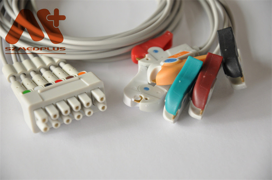 GE Marquette 	De Telemetrie Leadwire 421932-001 van Holter Cable ECG 6 Loodklem