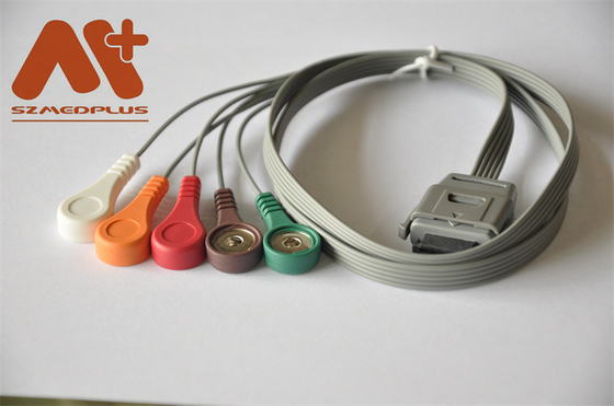 Biomedische Kabel 5 Lood Onverwachte C07-12-12 van bi ECG van Instrumentenholter cable
