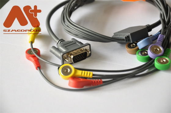 DMS 300-3A AHA ECG van Ce Holter Recorder Kabel 10 Lood Onverwachte Stop