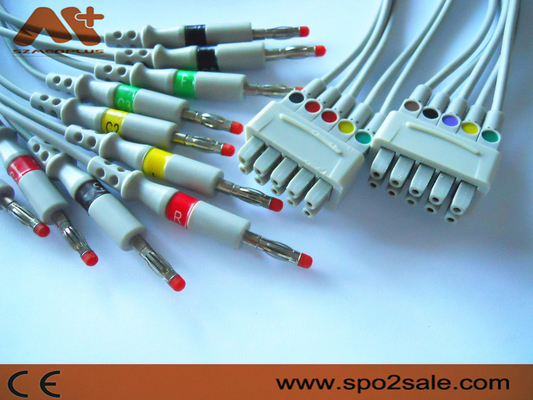 11 het electrocardiogram Leadwire 10 van speldge Marquette Loodbanaan - 38401816