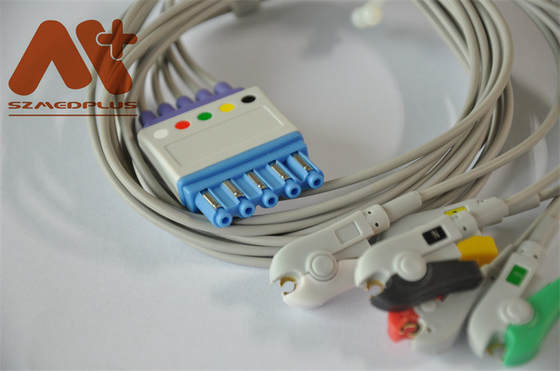 De Klemecg Kabel 5 Lood 3ft van impulsoximeter Philips M1968A AHA