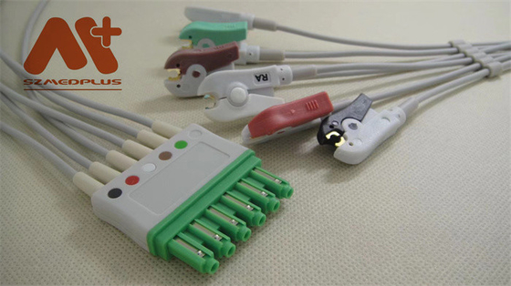 Draegercompatibel systeem 6 loodklem ECG Leadwire - MS16547
