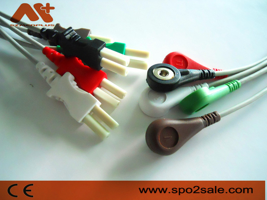 Spacelabscompatibel systeem 5 lood onverwachte ECG Leadwire - 700-0007-08