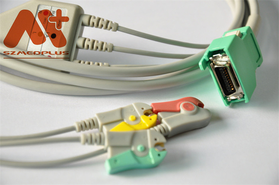 Direct-verbindt de Compatibele 3 Loodklem van Nihonkohden ECG-Kabel voor OPV -1500