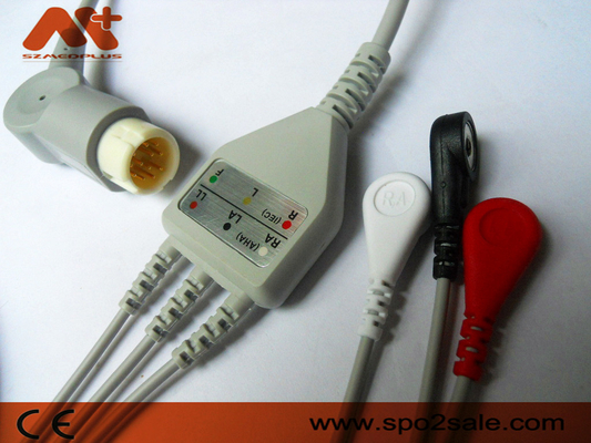 Philips Compatible 3 Lood Onverwachte Ééndelige ECG Geduldige Kabel - M1972A