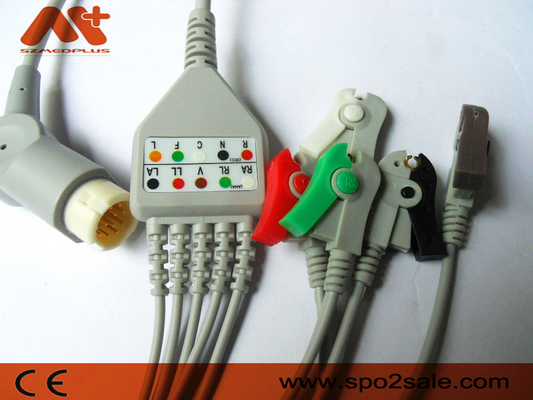Philips Compatible 5 Loodklem direct-verbindt ECG-Kabel - M1975A