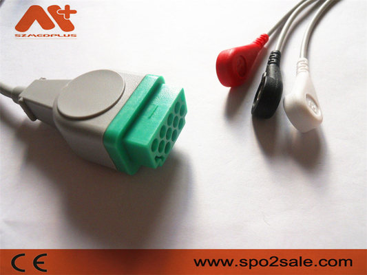 GE-Gezondheidszorg > Marquette Compatible 3 Onverwacht Lood direct-verbinden ECG-Kabel - 2001292-001