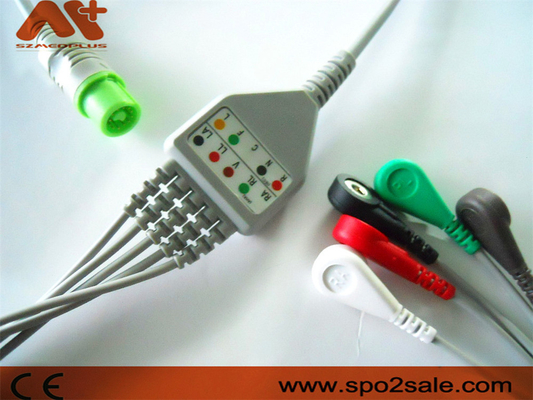 Direct-verbindt Compatibel Onverwacht Lood 5 van Fukudadenshi ECG-Kabel voor Dynascope ds-5100, ds-5100E, ds-5300W, ds-5400, ds-7001