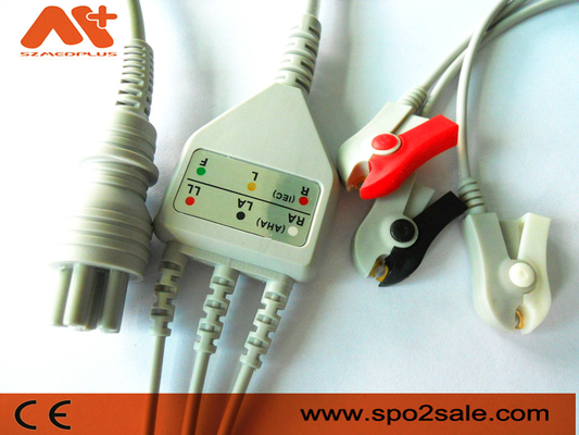Omron > Colin BP-88S, BP-S510, M9500, Pers Mate Advantage Compatible 3 Loodklem direct-verbinden ECG-Kabel