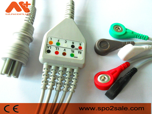 Kabels Ecg 6 van de Colin BP-88S BP-S510 M9500 de Geduldige Monitor Pin Cable