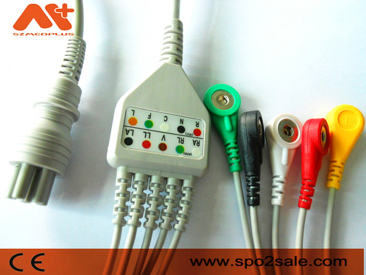 Kabels Ecg 6 van de Colin BP-88S BP-S510 M9500 de Geduldige Monitor Pin Cable