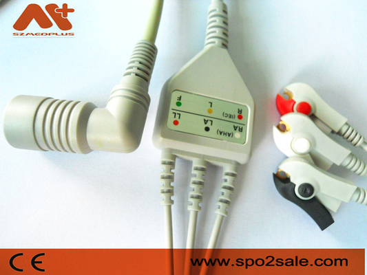 Omron > Colin BP-88, BP-306 Compatibele 3 Loodklem direct-verbinden ECG-Kabel