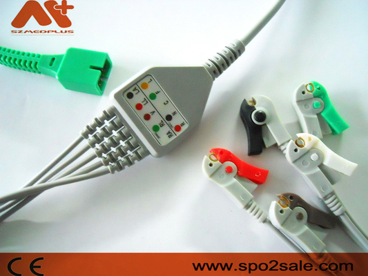MEK-MP 1000, MP 600, MP 500 Compatibele 5 Loodklem direct-verbindt ECG-Kabel