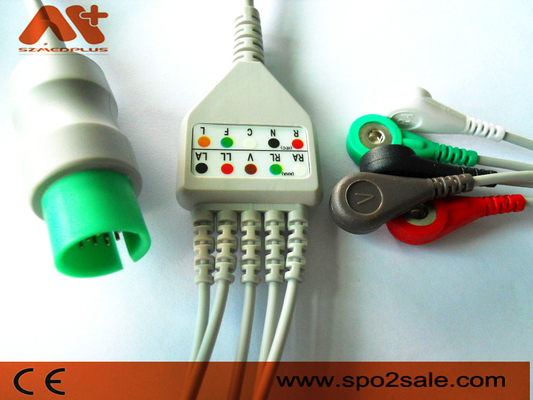 Onverwacht direct-verbindt Spacelabs Compatibel Lood 5 ECG-Kabel - band-72596R