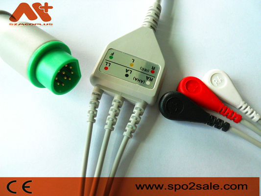10 Kabel 3 van Pin Siemens ECG Loodbreuk