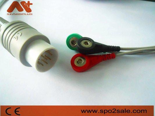 11 Kabel 3 Lood band-72353P van Pin Nihon Kohden ECG voor TEC Sery
