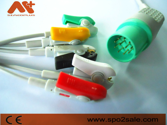 11 Pin Ecg Machine Cable Nihon Kohden 5 het Looddraad van de Loodklem ECG