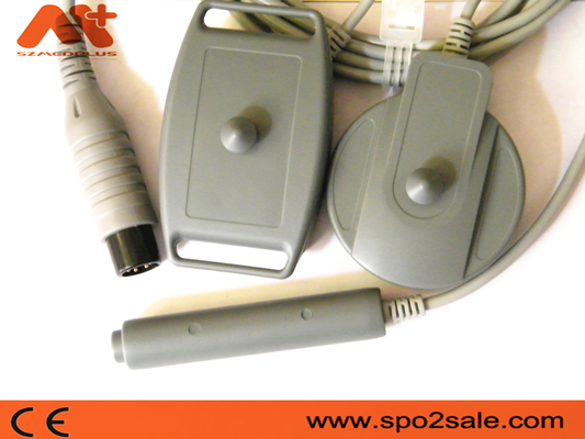 6 speld UT3000B 2 in 1 Foetale Monitoromvormer met Grijze TPU-Kabelronde