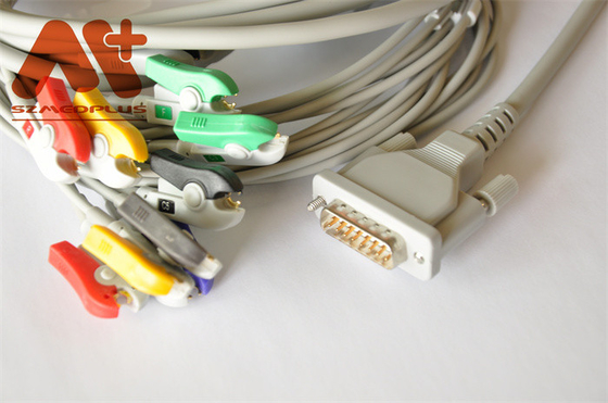 het electrocardiogramkabel van veiligheidstpu CEI AHA voor EDAN-de Elektrocardiograaf van SE 601