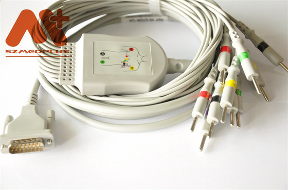 het electrocardiogramkabel van veiligheidstpu CEI AHA voor EDAN-de Elektrocardiograaf van SE 601
