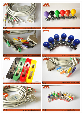 de medische TPU-Kabel van het Elektrodenlood voor de Elektrocardiograaf van Mindray R12