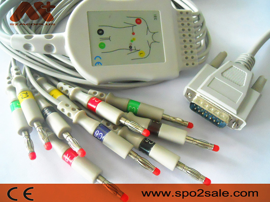 Het Loodecg Kabel van CFS 10 van Ce ISO13485 voor Trismed 400 406 ECG Machine