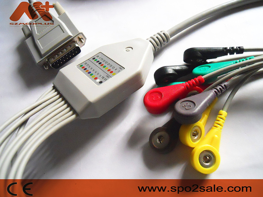 De Kabel ECG101 101G 300G 9803G 3010 3030 6010 1210 1216 van het Biocareelectrocardiogram
